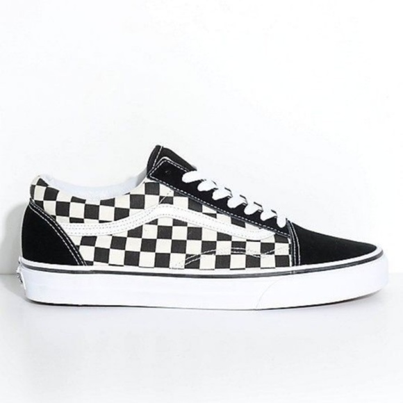 black and white checkered shoes